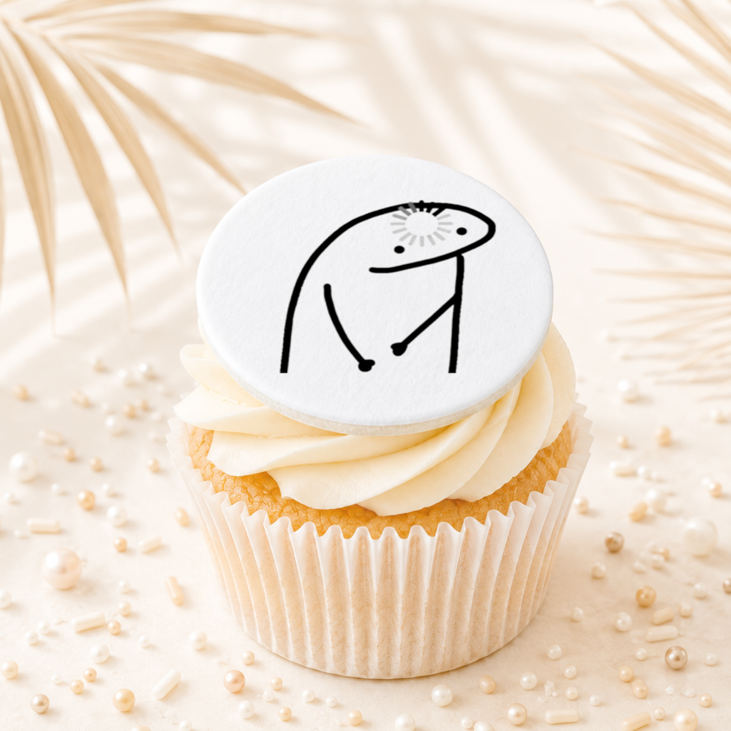 Flork Meme Loading Cupcake Topper Edible Cake Decorations