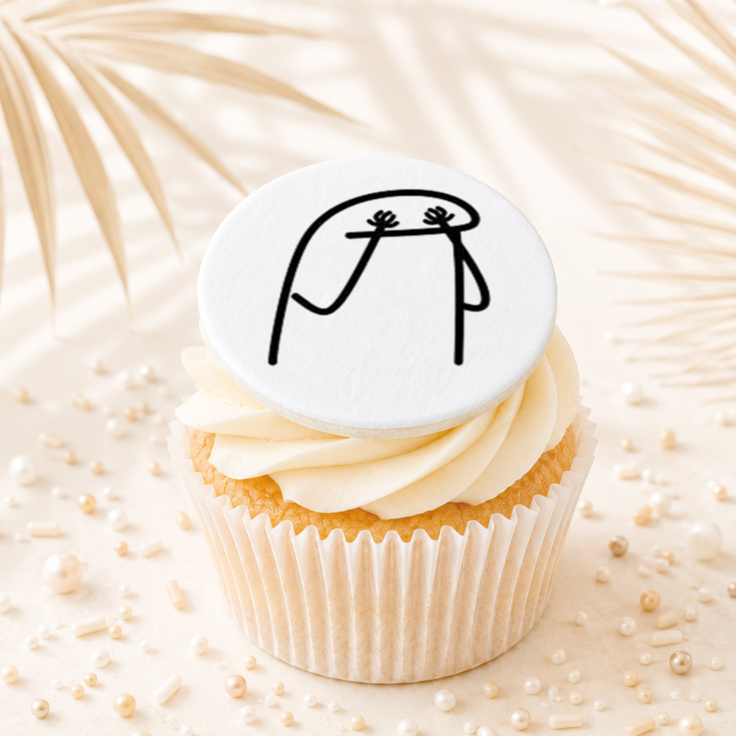 Flork Meme Covering Eyes Topper Edible Cake Decorations