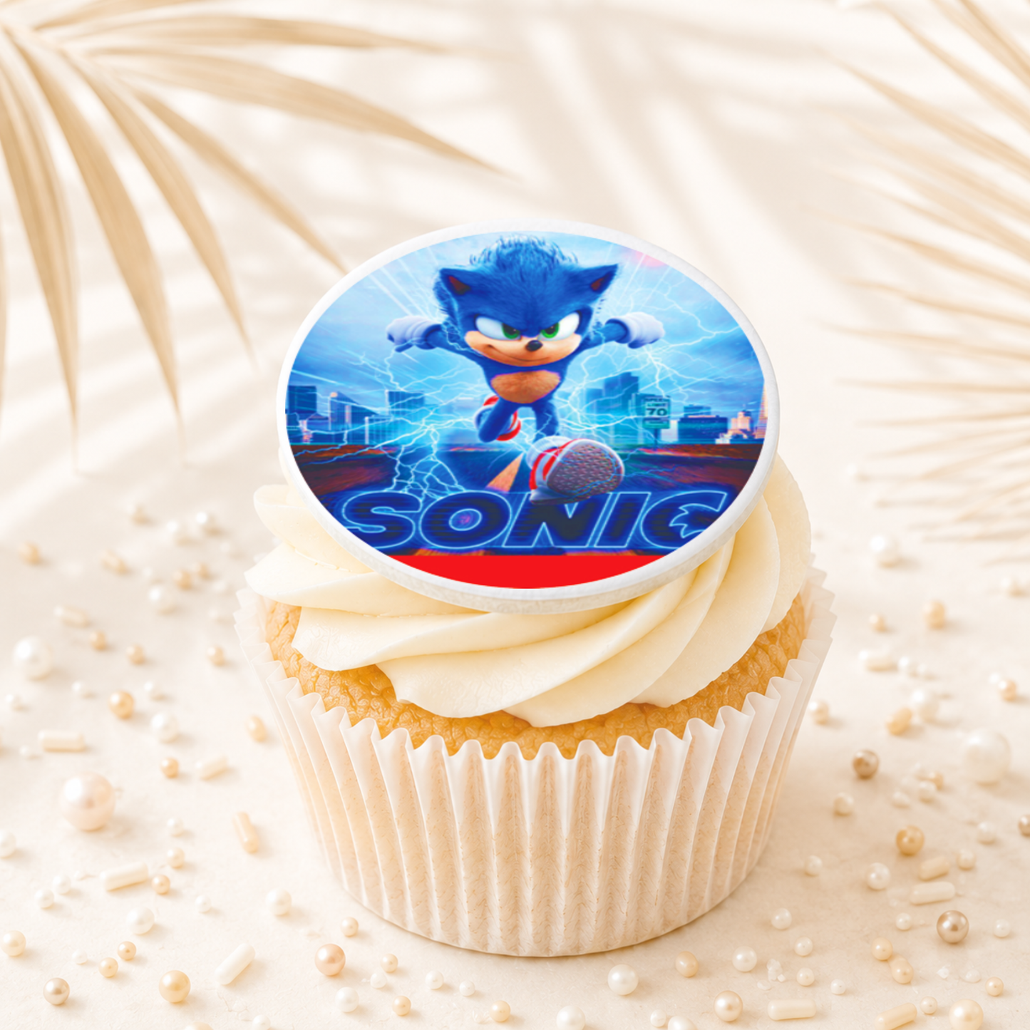 Sonic 01 Cupcake Topper Edible Cake Decorations