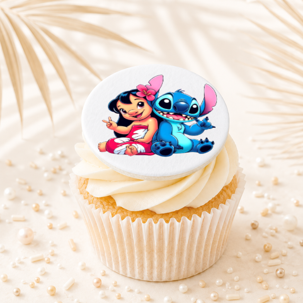 Stitch 02 Cupcake Topper Edible Cake Decorations