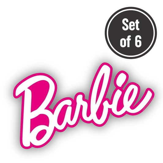 Barbie 01 Length 4.2cm Edible Wafer Paper Cutouts - Set of 6