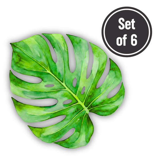 Leaf 01 Length 3cm Edible Wafer Paper Cutouts - Set of 6