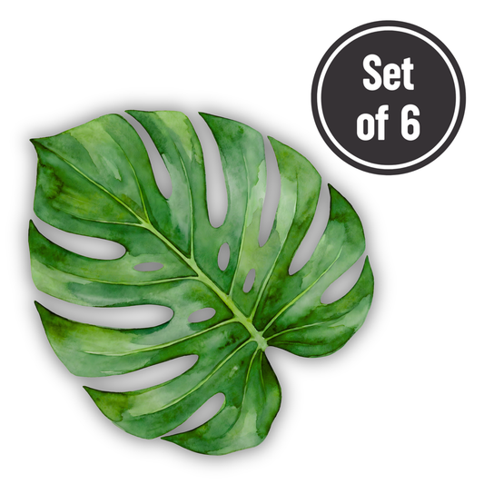 Leaf 02 Length 3cm Edible Wafer Paper Cutouts - Set of 6
