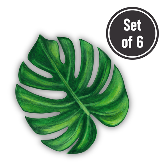 Leaf 04 Length 3cm Edible Wafer Paper Cutouts - Set of 6