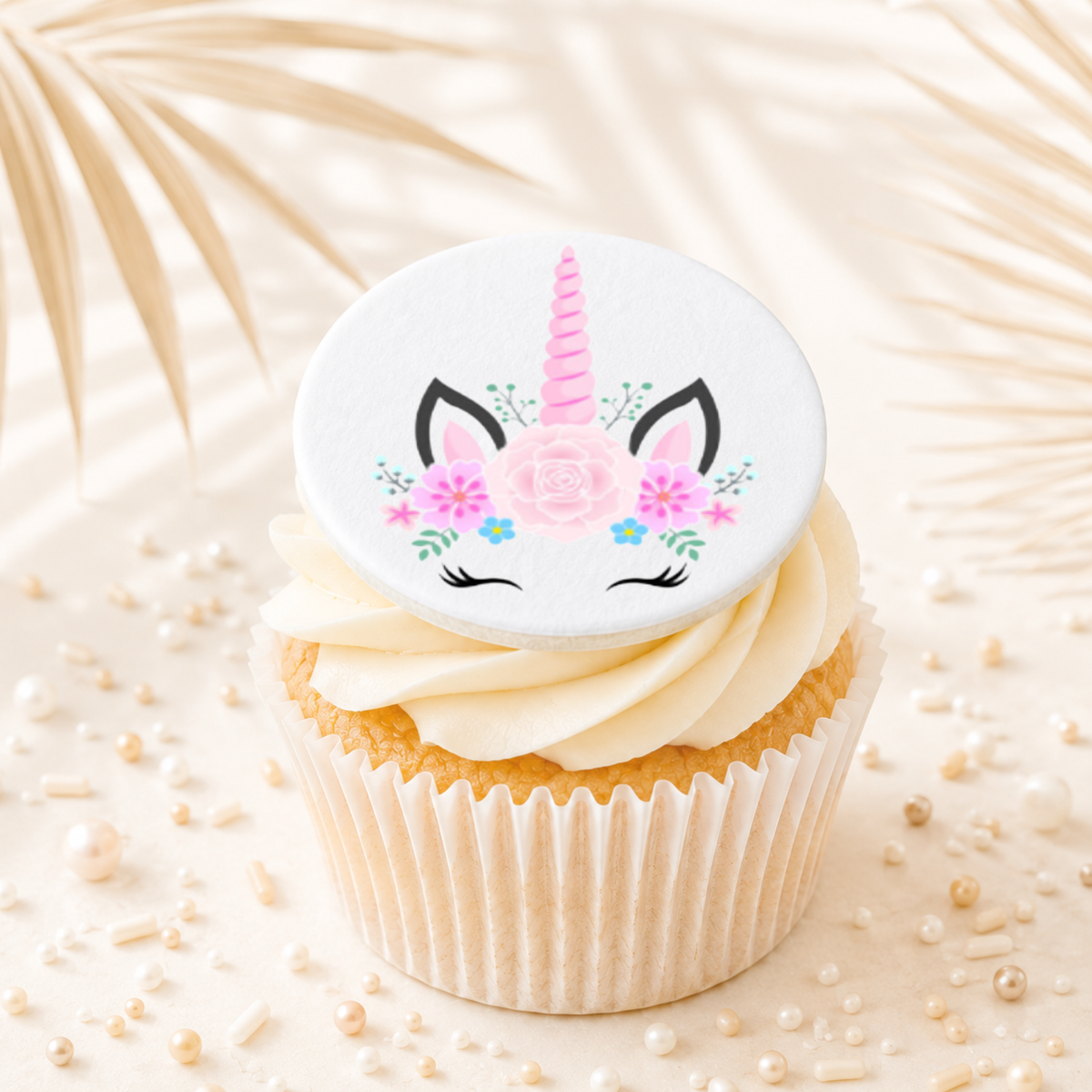 Unicorn 01 Cupcake Topper Edible Cake Decorations