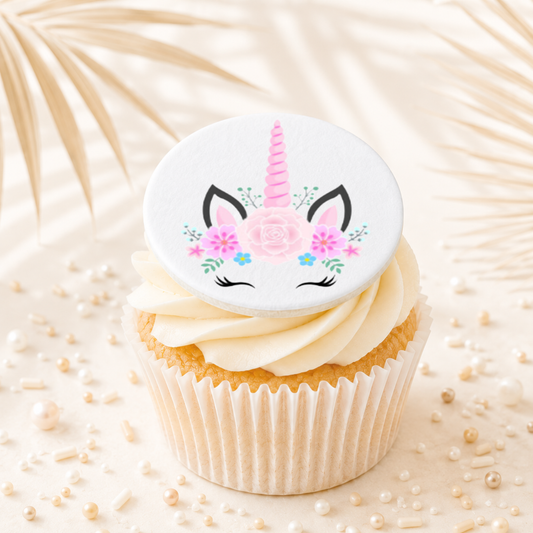 Unicorn 01 Cupcake Topper Edible Cake Decorations