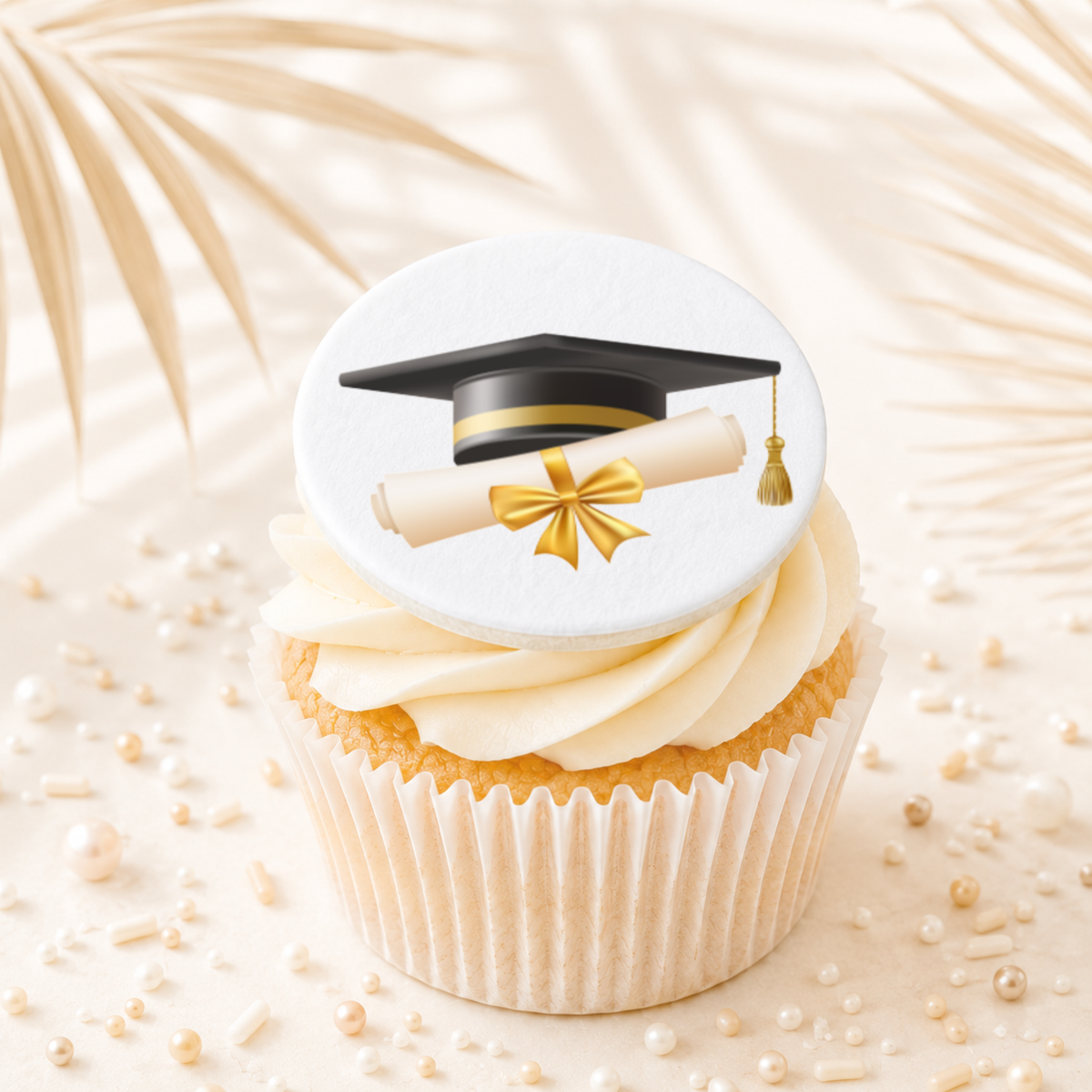 Graduation Cap & Scroll 02 Topper Edible Cake Decorations