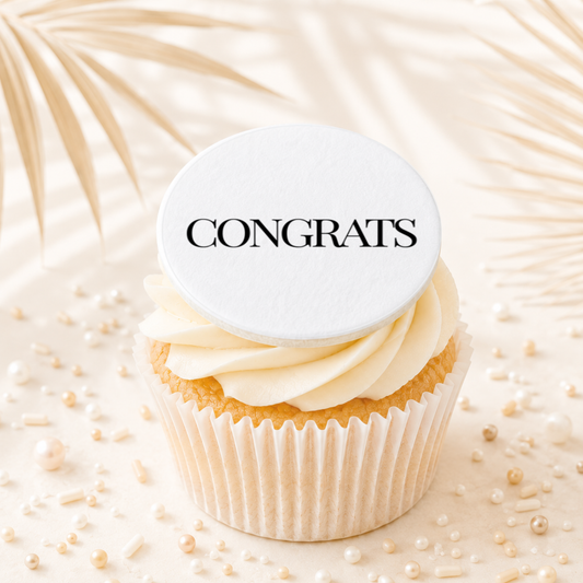 Graduation Congrats 01 Topper Edible Cake Decorations
