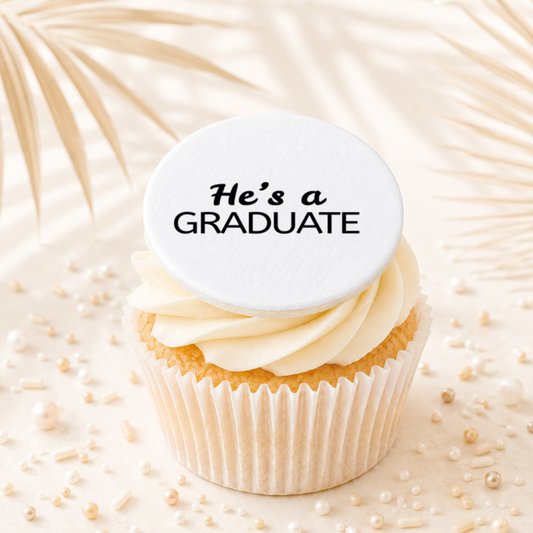 Graduation He's a Graduate Topper Edible Cake Decorations