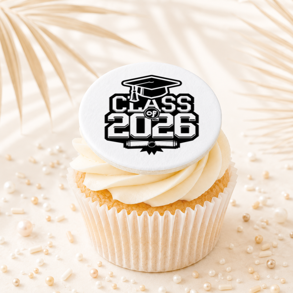Graduation Class 0f 2026 01 Topper Edible Cake Decorations