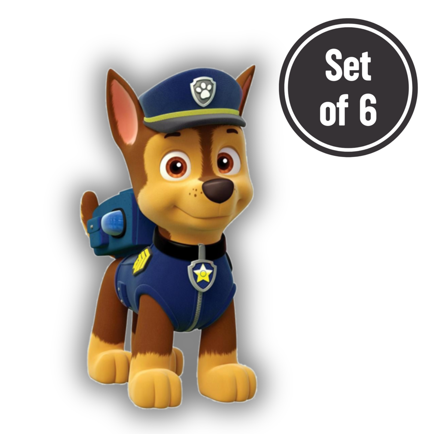 Paw Patrol #04 Length 4cm Wafer Paper Cutouts - Set of 6