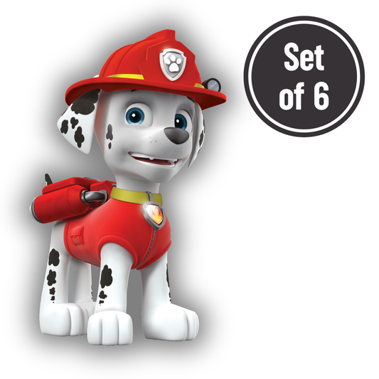 Paw Patrol #05 Length 3cm Edible Wafer Paper Cutouts - Set of 6