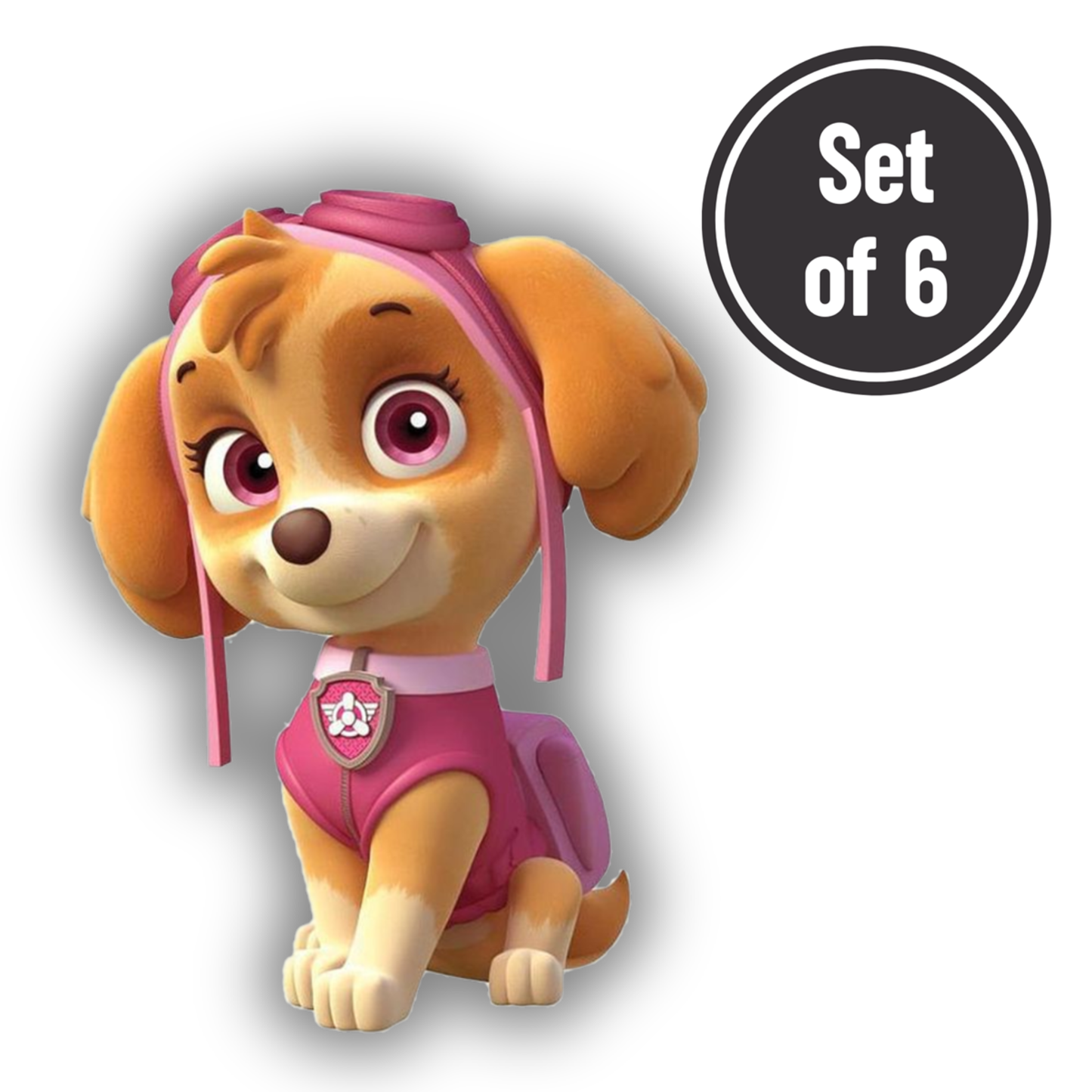 Paw Patrol #07 Length 2.5cm Wafer Paper Cutouts - Set of 6